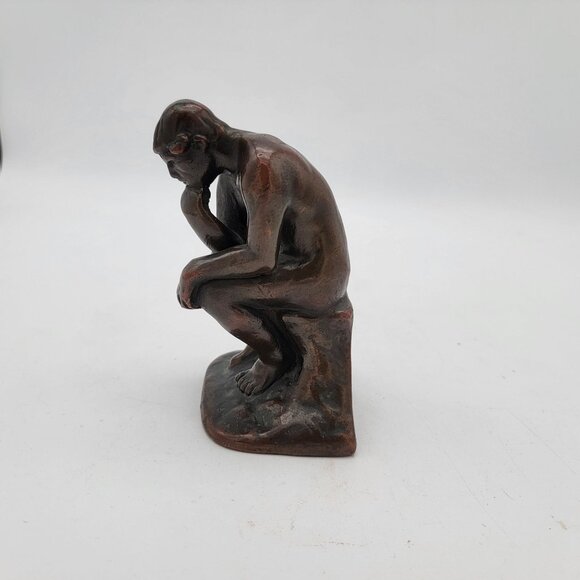 Rodin's The Thinker Bronze Bookend - Picture 4 of 6